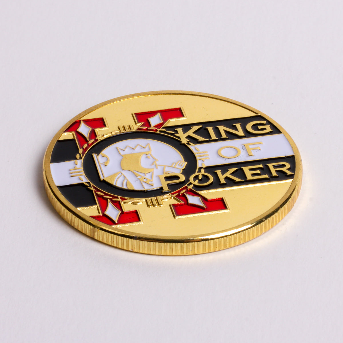 Love The Game | Gold Metal Poker Card Guard With Protective Case
